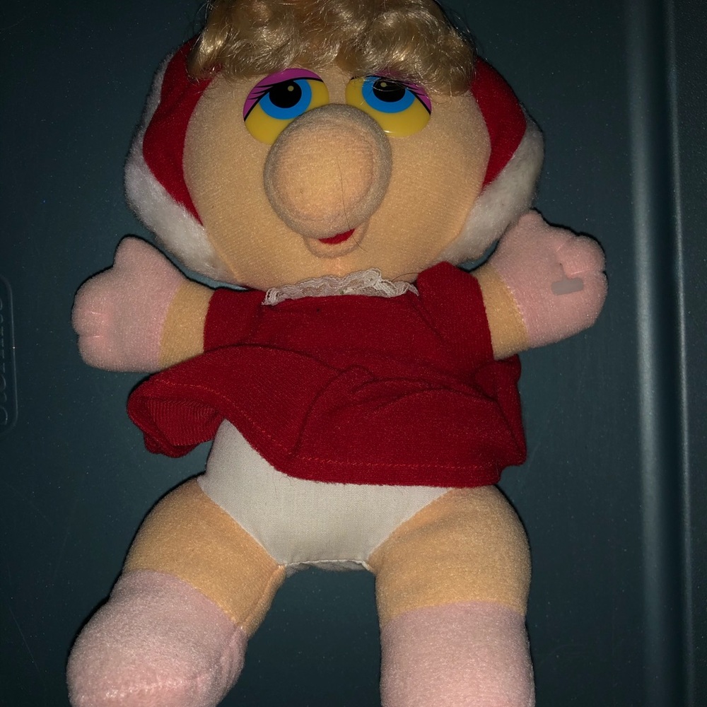 Muppet babies miss piggy Christmas plush NWOT